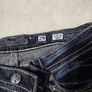 Miss Me Dark Wash Bootcut Jeans - Navy Blue